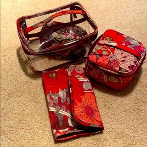 Vera Bradley Travel Cosmetic Set